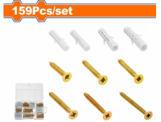 Wadfow Hmoždinka s vrutem do dřevotřísky sada 159ks