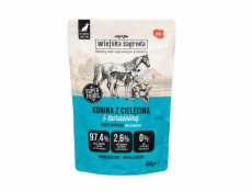 WIEJSKA ZAGRODA Horse meat with veal - vlhké krmivo pro psy - 500g