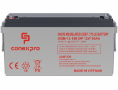 Baterie Conexpro AGM-12-150-DP VRLA AGM 12V/150Ah, M8, Deep cycle, živ. 10 let 