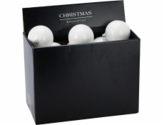 Vánoční hračka na stromeček, bílá, 10 cm