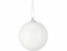 Vánoční hračka na stromeček, bílá, 8 cm