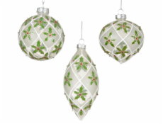 Vánoční hračka na stromeček, 8 cm, sklo