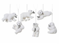 Vánoční hračka Medvídek, 8,5 cm, plastová