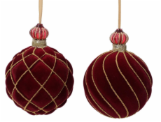 Vánoční hračka na stromeček Samet, 10 cm, sklo