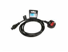 iBOX napájecí kabel pro notebooky (jetel) VDE 1.8m UK zástrčka