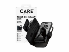 CARE by PanzerGlass Tango - Pouzdro s klopou pro mobilní telefon - kompatibilita s MagSafe - veganská kuže - cerná - pro Apple iPhone 17 Pro