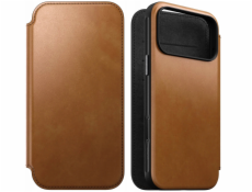 NOMAD pouzdro Modern Leather Folio Magsafe pro iPhone 17 Pro Max - English Tan