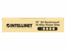 Intellinet 19  2U Rackmount 15-Way Power Strip - German Type, rozvodný panel, 15x DE zásuvka, 3m kabel