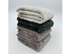 Pléd Domoletti WAFFLE, tmavě růžová, 150 cm x 200 cm