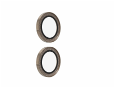 ZAGG Ochranná čočka Premium pro Apple iPhone 17/16/16+ - zlatá třpytka