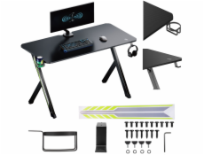 Maclean Herní stůl NanoRS 120x60x75cm RS101 se sluchátky a držákem na nápoje, černý Maclean Herní stůl NanoRS 120x60x75cm RS101 se sluchátky a držákem na nápoje, černý