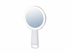 IMMAX LED kosmetické zrcátko SWEET Make up/ oboustranné/ 10x zvětšovací/ CCT/ stojánek na mobil/ bílé
