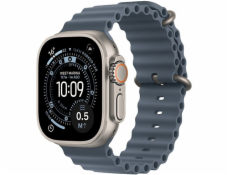 Apple Hodinky Ultra 3 GPS + Cellular 49mm, přírodní titanové pouzdro, tmavě modrý oceánský řemínek