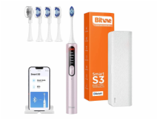 Sonic toothbrush with app, tips set and travel etui S3 (pink)