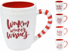 Hrnek ALX630430, bílý/červený, 0,400 l