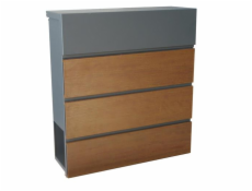 Schránka poštovní 370x410x130mm dekor DŘEVO 