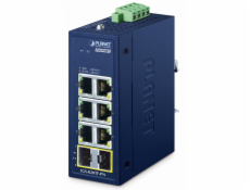 Planet IGS-820TF-PN průmyslový L2 switch, 6x1Gb, 2x1GBASE-X SFP, dual power (9-48VDC / 24VAC), -40~75°C, IP30