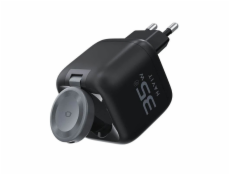 Havit UC250 A-EU - Cestovní nabíječka GaN s výsuvným kabelem (černá)