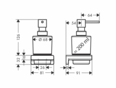 Nástěnný dávkovač tekutého mýdla AddStoris, bronz