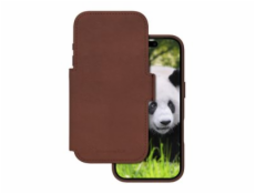 dbramante1928 Lynge - Pouzdro s klopou pro mobilní telefon - kompatibilita s MagSafe - kuže full-grain - dark tan