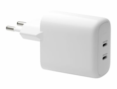 dbramante1928 re-charge - Sítový adaptér - 20 Watt - 3 A - PD/PPS - 2 výstupní konektory (24 pin USB-C) - bílá - Evropa