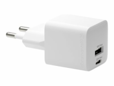 dbramante1928 re-charge - Sítový adaptér - 25 Watt - 2 výstupní konektory (24 pin USB-C, USB) - bílá - Evropa