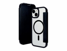 dbramante1928 Helsinki - Pouzdro s klopou pro mobilní telefon - kompatibilita s MagSafe - veganská kuže, plast - clear/black - pro Apple iPhone 15