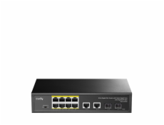 Cudy GS1010PS2 síťový přepínač Nespravované Gigabit Ethernet (10/100/1000) Podpora napájení po Ethernetu (PoE) Černá
