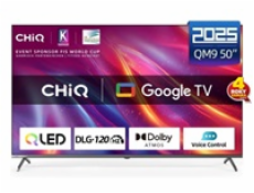 CHiQ U50QST TV 50 , UHD, QLED, ultratenká, Google TV, DLG 120 Hz, Dolby Audio, Frameless, metalická