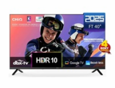 CHiQ L40FT TV 40 , FHD, smart, Google TV, dbx-tv, Dolby Audio, Frameless