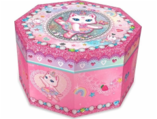 Pulio Osmihranná hudební skříňka Pecoware - Baletka s kočkou