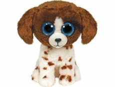 Meteor Plyšový pejsek Ty Beanie Boos hnědý a bílý - Muddles 15 cm
