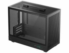 DEEPCOOL skříň CH160 Plus / micro-ATX / USB 3.0 / USB-C / prosklená bočnice / držadlo / černá