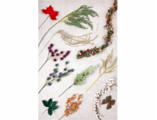 Umělá květina vánoční hvězda Dezhou, červená, 260 mm