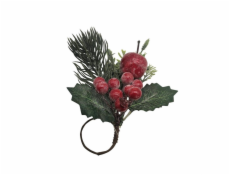Umělá větvička / držák na ubrousky, červená/zelená, 15 cm