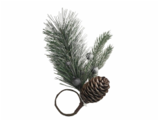 Umělá větev / držák na ubrousky, modrozelená, 18 cm