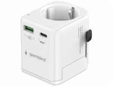 Gembird Univerzální 20W uzemňovací napájecí adaptér
