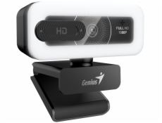GENIUS FaceCam Light/ 2M 1080P/ LED světlo/ kryt soukromí/ USB-C/ USB/ UVC/ mikrofon/ černá