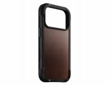 NOMAD kryt Rugged Leather Case Magsafe Horween pro iPhone 17 Pro - Rustic Brown