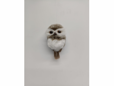 Vánoční hračka na stromeček Vánoční sova na dotek, 10 cm