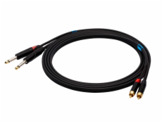 SSQ RCAJM1 SS-1427 Kabel 2x RCA - 2x Jack Mono 6,3 mm 1 m Černá