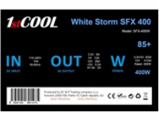 BAZAR - 1stCOOL Zdroj White Storm SFX 400 85+, 400W, SFX, černá - Po opravě