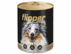 DOLINA NOTECI Flipper s hovězím a drůbežím masem - vlhké krmivo pro psy - 400 g