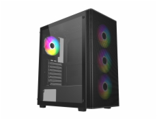 FSP M220/Midi Tower/Transpar./Černá