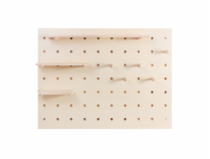 Dřevěný organizér na tabuli Maclean, barva světlého dřeva, 60x80 cm, max. 20 kg, MC-131 WD