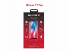 SKLO SWISSTEN FULL GLUE, COLOR FRAME, CASE FRIENDLY PRO APPLE IPHONE 17 PRO ČERNÉ