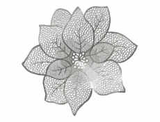 PROSTÍŘENÍ KVĚTINA 152721C STŘÍBRNÁ D44CM