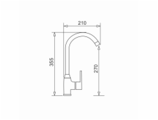 Dřez BALI (62x44) 1B1D černý + baterie Lungo