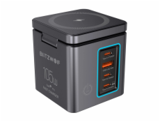 Blitzwolf BW-i113 GaN, USB-A, 3xUSB-C, 105W síťová nabíječka