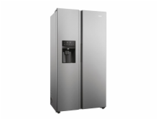 Haier SBS 90 Serie 5 HSR5918DIMP Volně stojící oboustranná kombinovaná chladnička s mrazničkou 511 l D Platinum, nerezová ocel